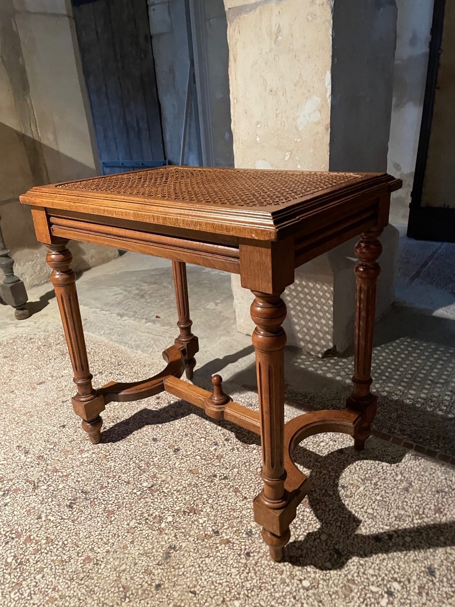 Tabouret De Piano Canné, vers 1900 -photo-5