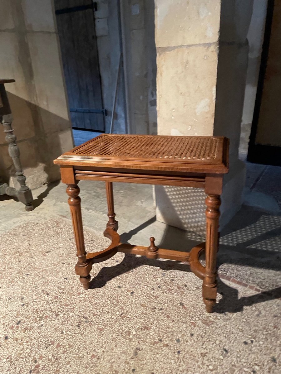 Tabouret De Piano Canné, vers 1900 -photo-7