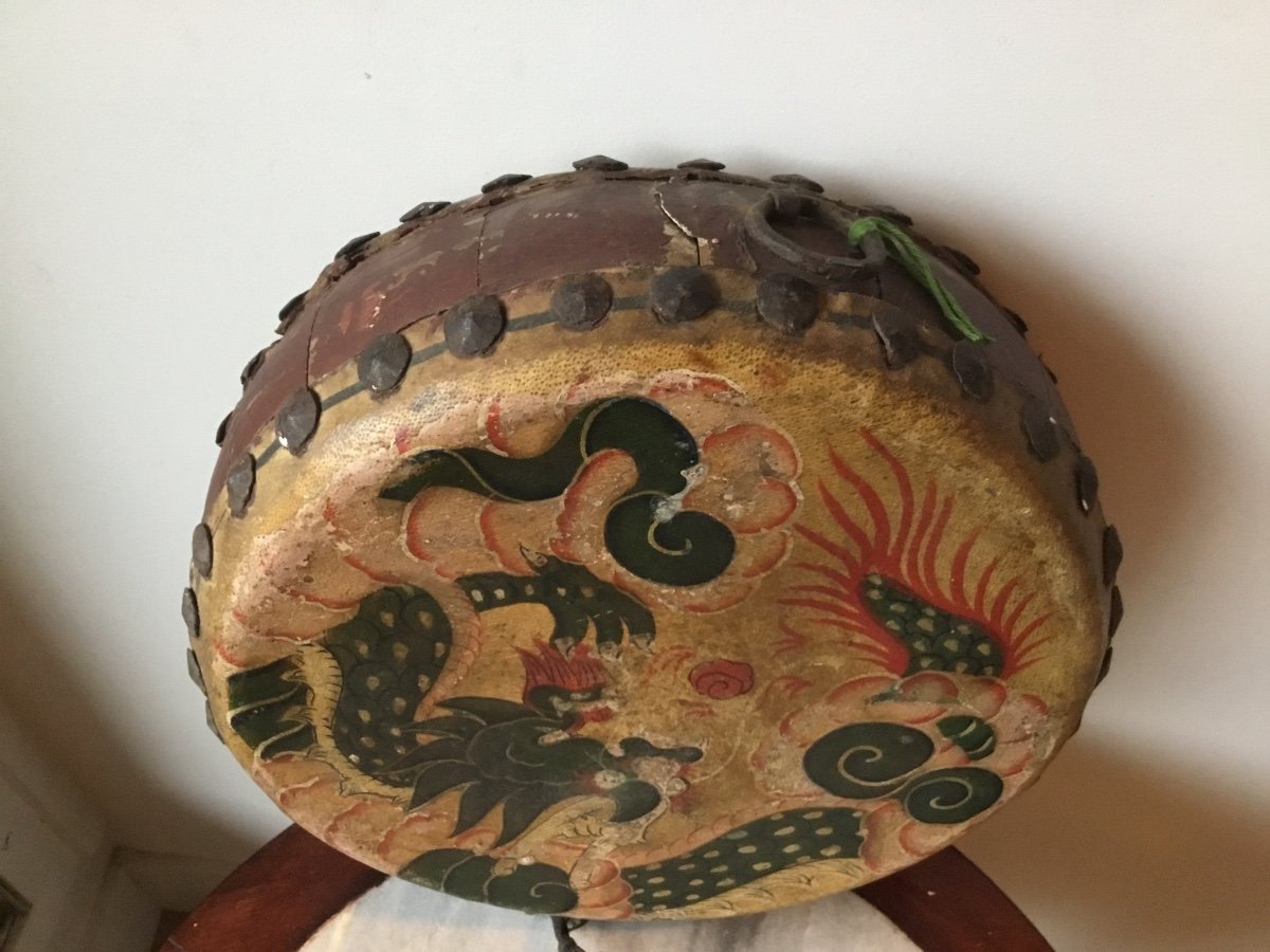 Signed “bangu” Opera Drum, China, 19th Century -photo-5