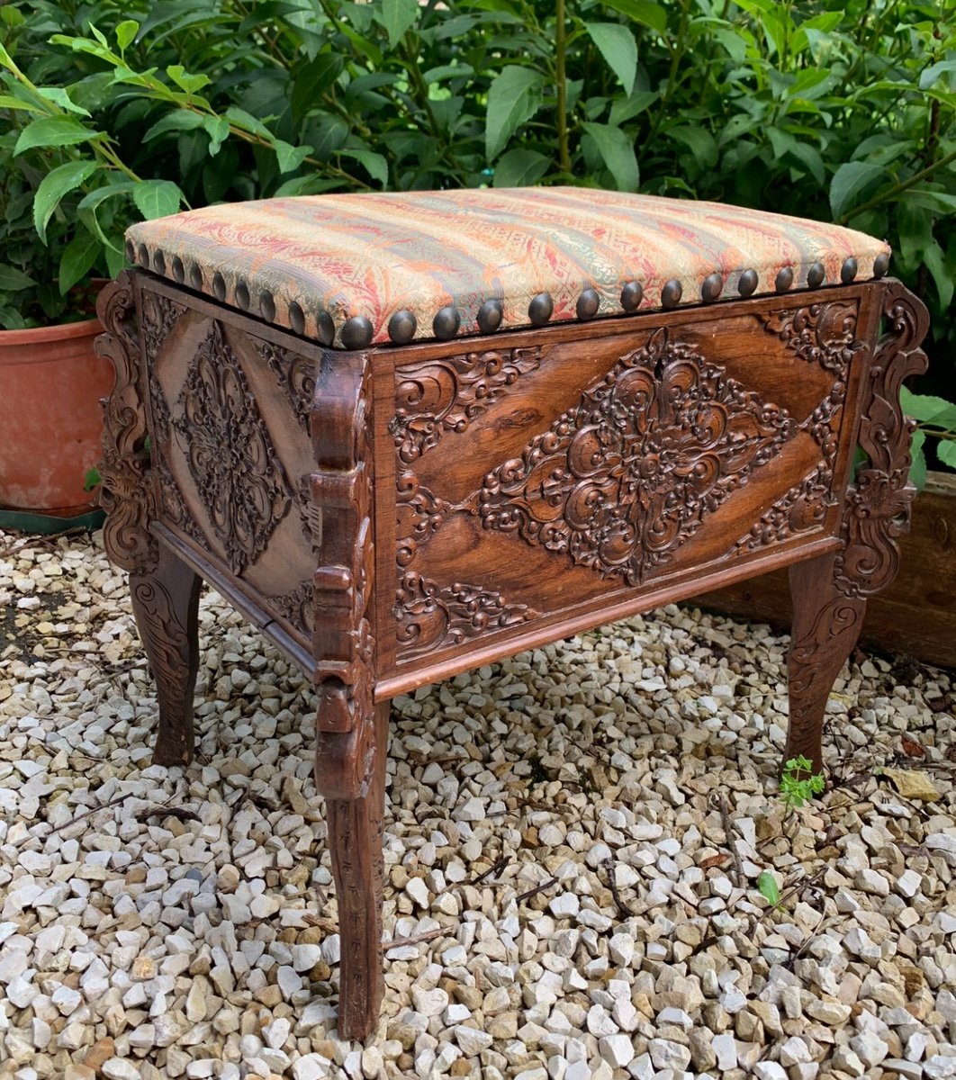 Small Chest Stool, 19th Century -photo-4