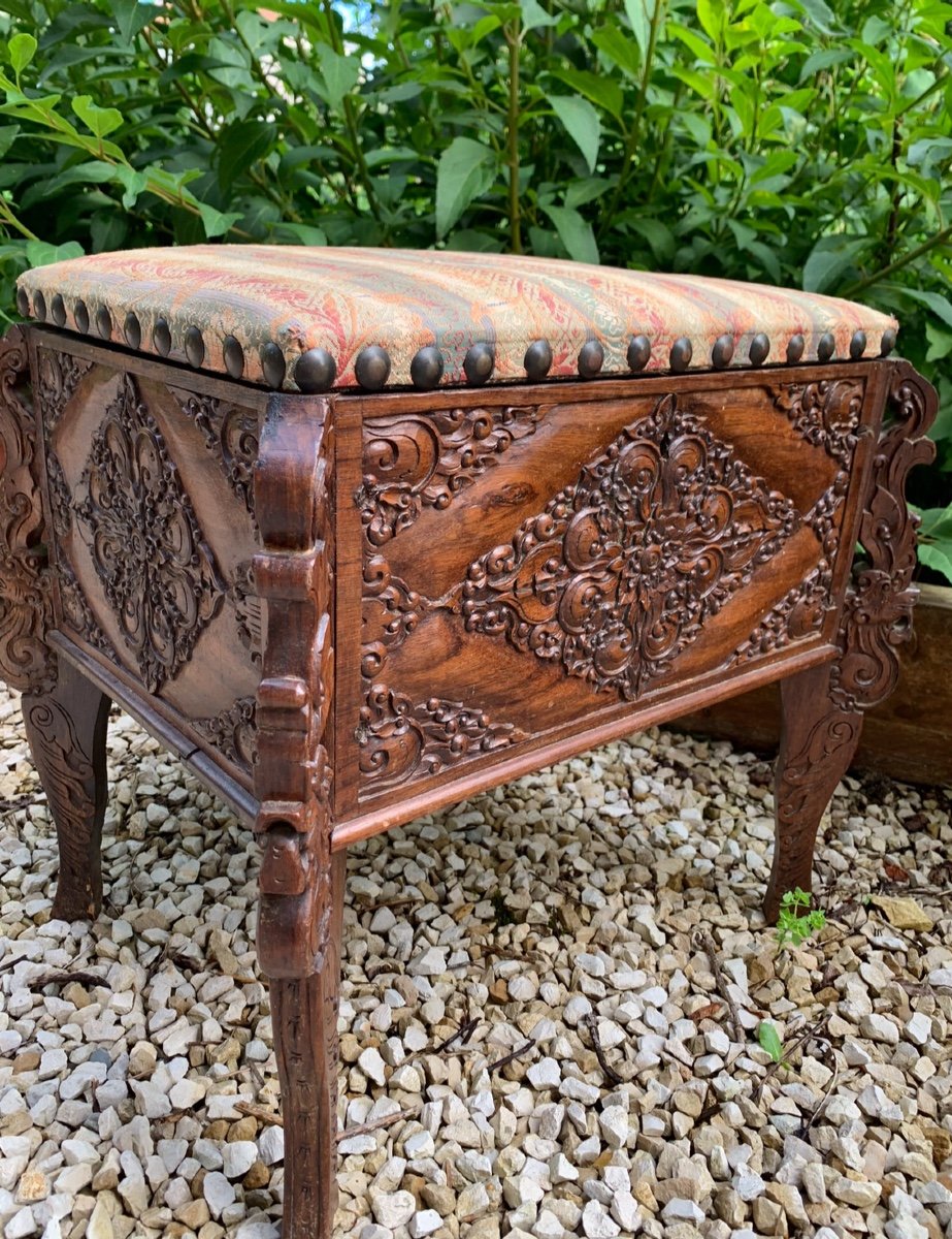 Small Chest Stool, 19th Century -photo-2