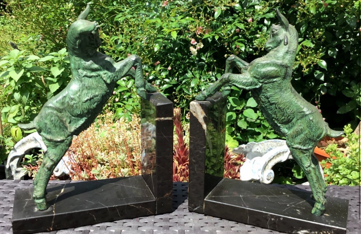 Pair Of Large Art Deco Bookends-photo-2