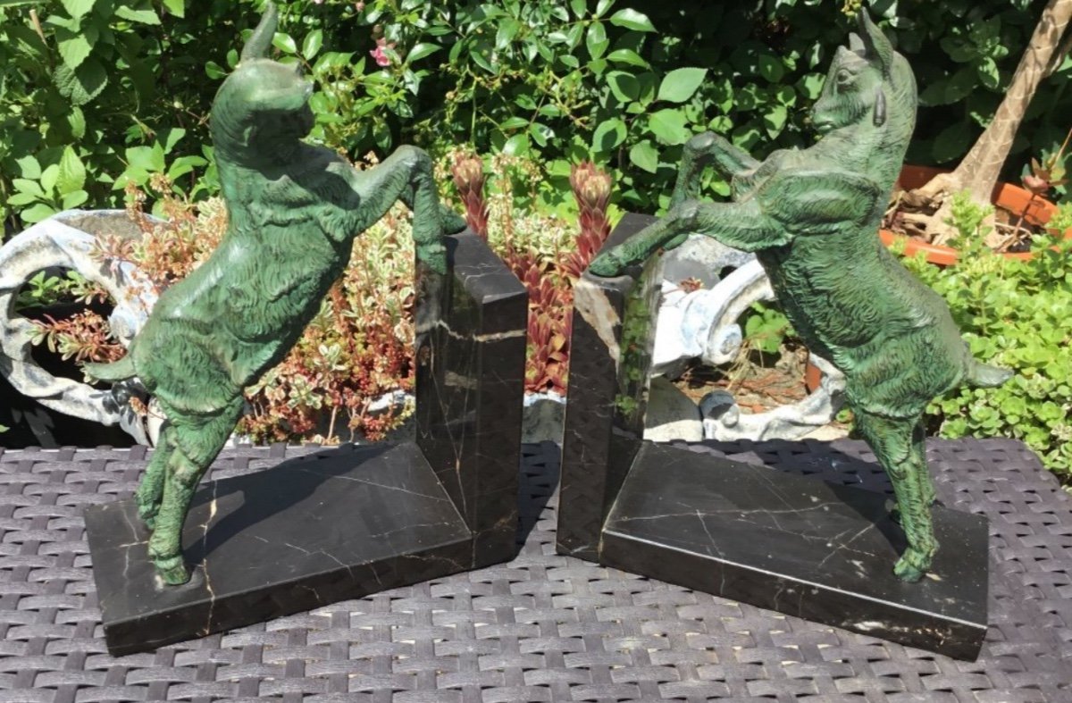 Pair Of Large Art Deco Bookends-photo-3