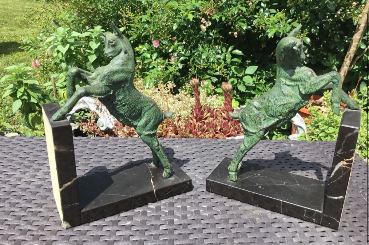 Pair Of Large Art Deco Bookends-photo-1