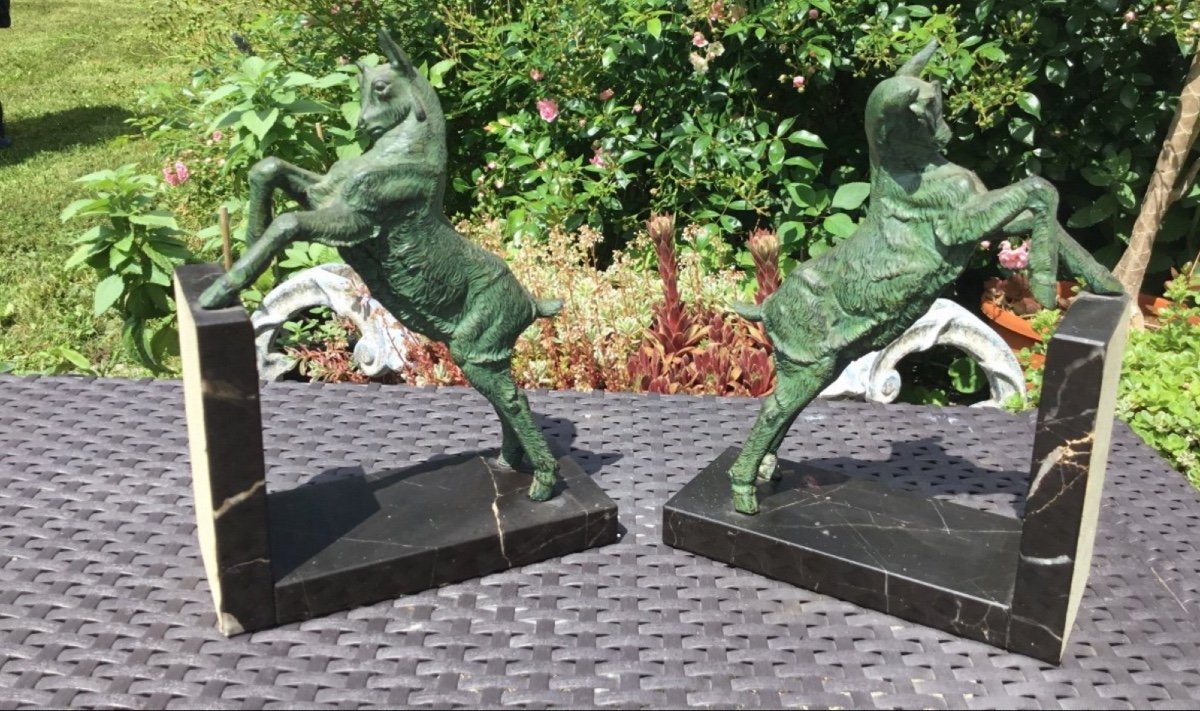 Pair Of Large Art Deco Bookends-photo-4