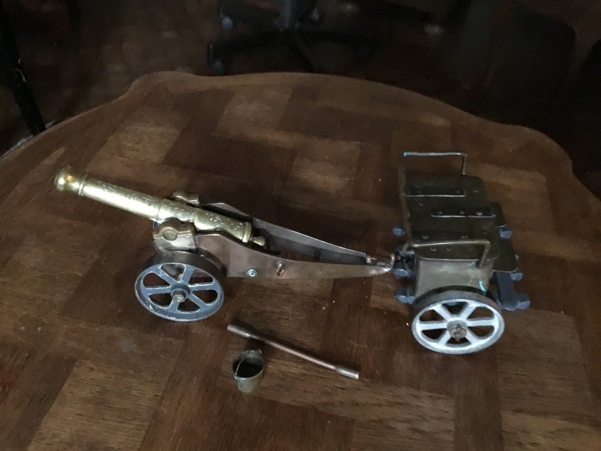 Miniature Cannon In Brass And Bronze From The 19th Century-photo-8