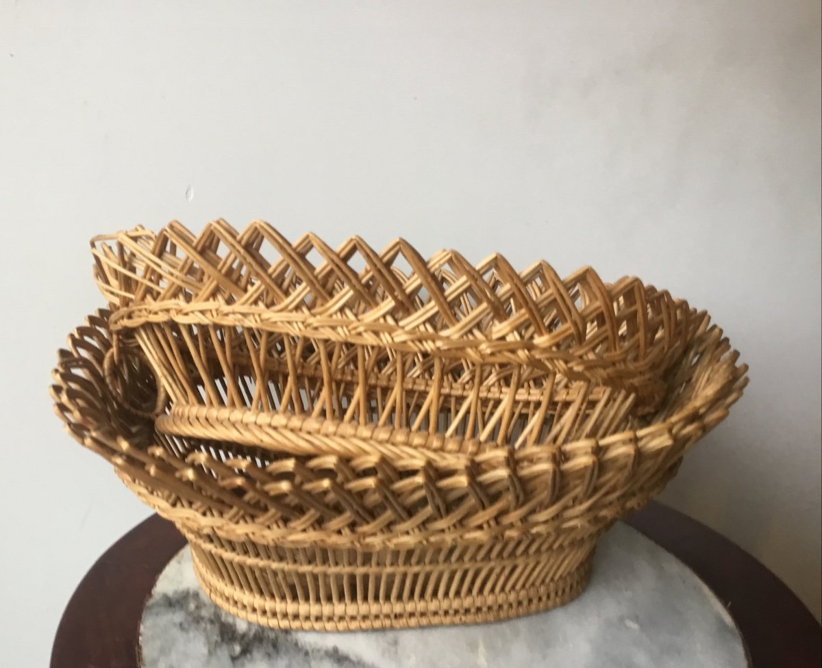 Folk Art The Two Woven Baskets -photo-3