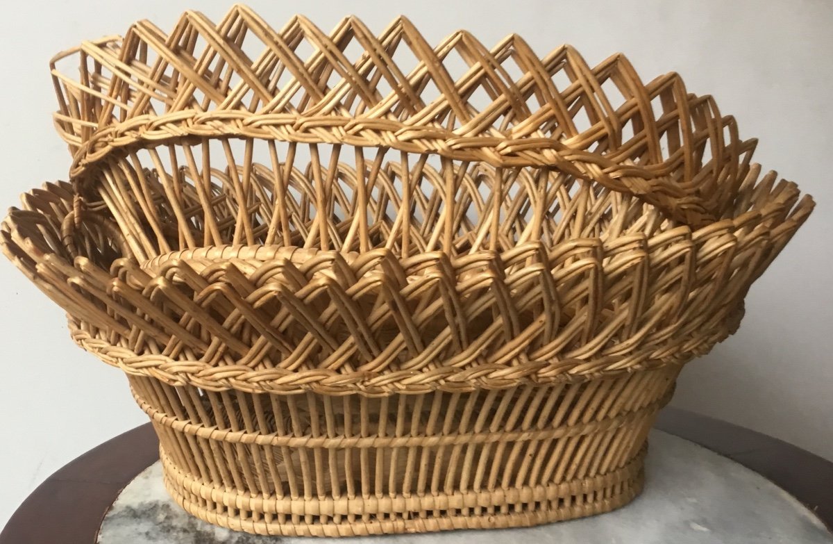 Folk Art The Two Woven Baskets -photo-4