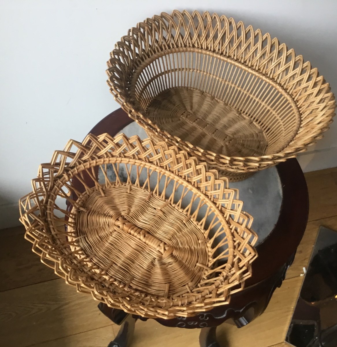 Folk Art The Two Woven Baskets -photo-1