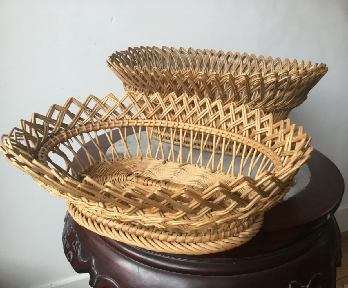 Folk Art The Two Woven Baskets -photo-2