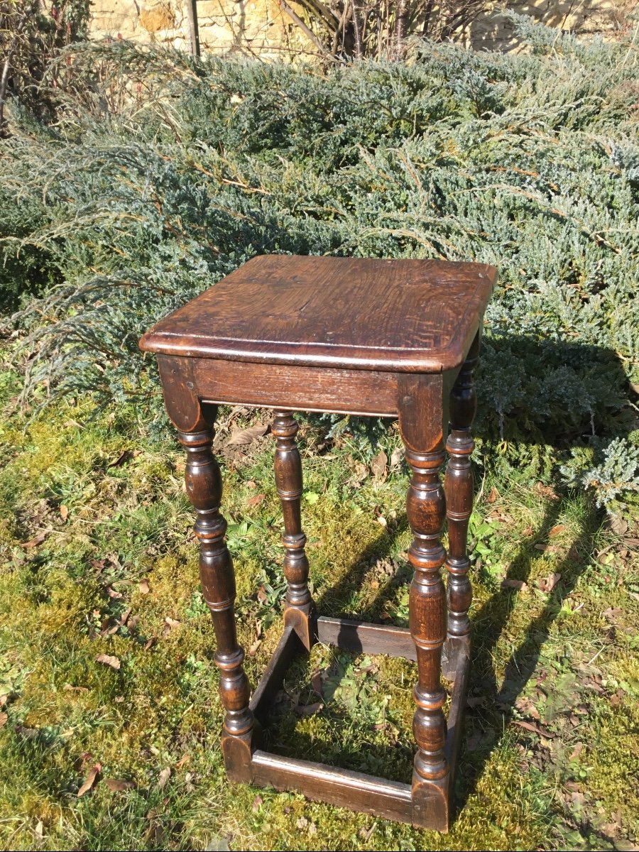 Tabouret De Chantre Bois Teinté -photo-2