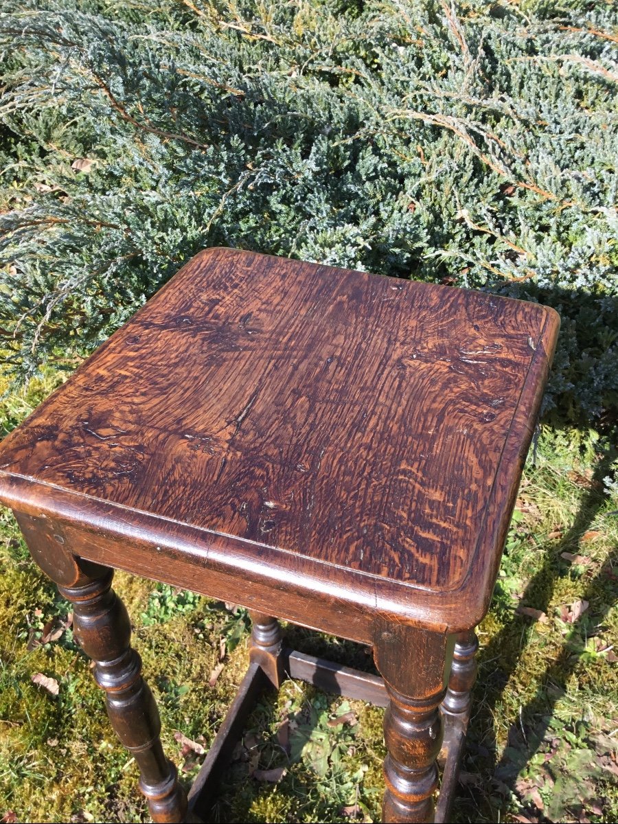 Tabouret De Chantre Bois Teinté -photo-3