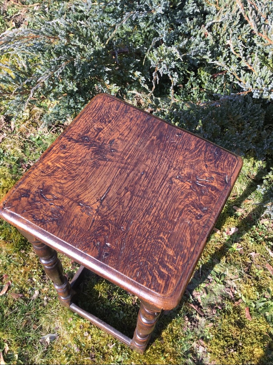 Tabouret De Chantre Bois Teinté -photo-5