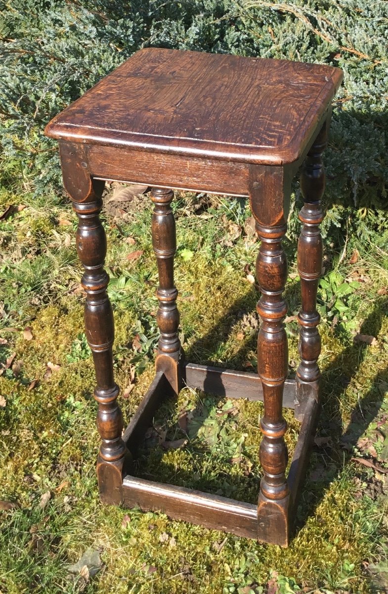 Tabouret De Chantre Bois Teinté -photo-6