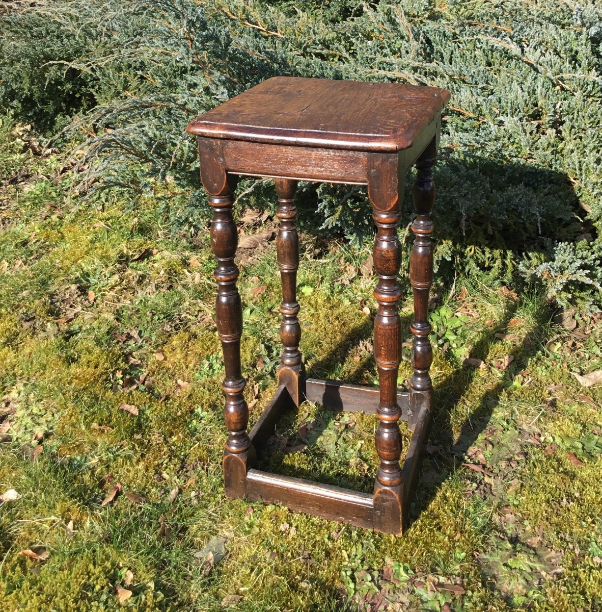 Tabouret De Chantre Bois Teinté -photo-7