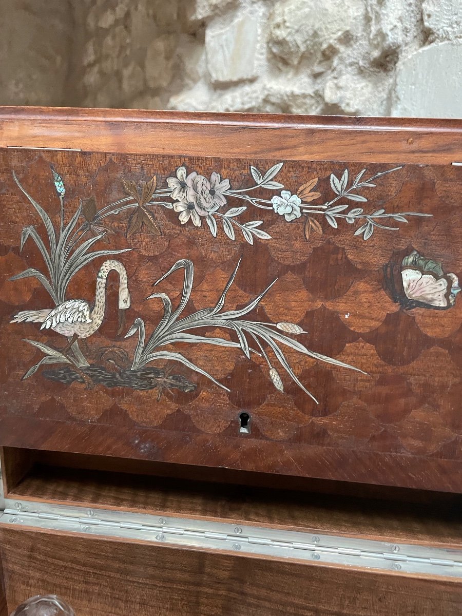 Art Nouveau Liqueur Cellar With Bird Decor  -photo-6