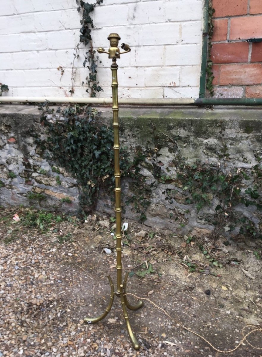 Lampadaire De La Maison Bagues En Bronze Doré -photo-2