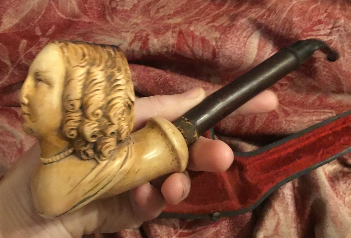 Meerschaum Pipe In Its Original Case-photo-3