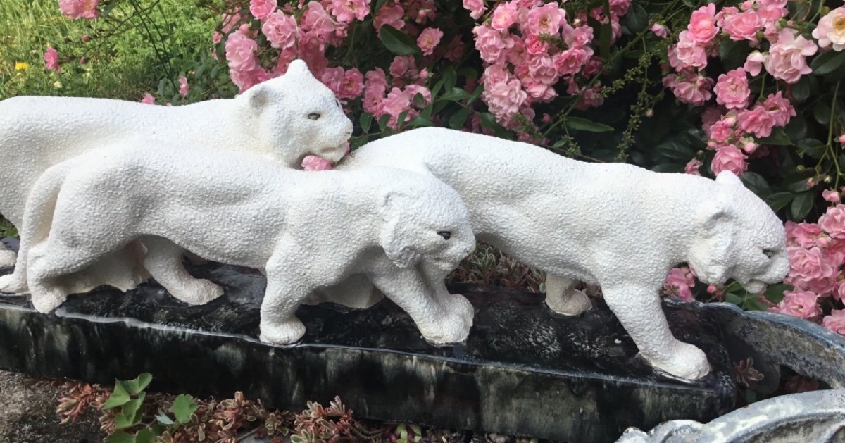 Art Deco 3 Ceramic Panthers-photo-2