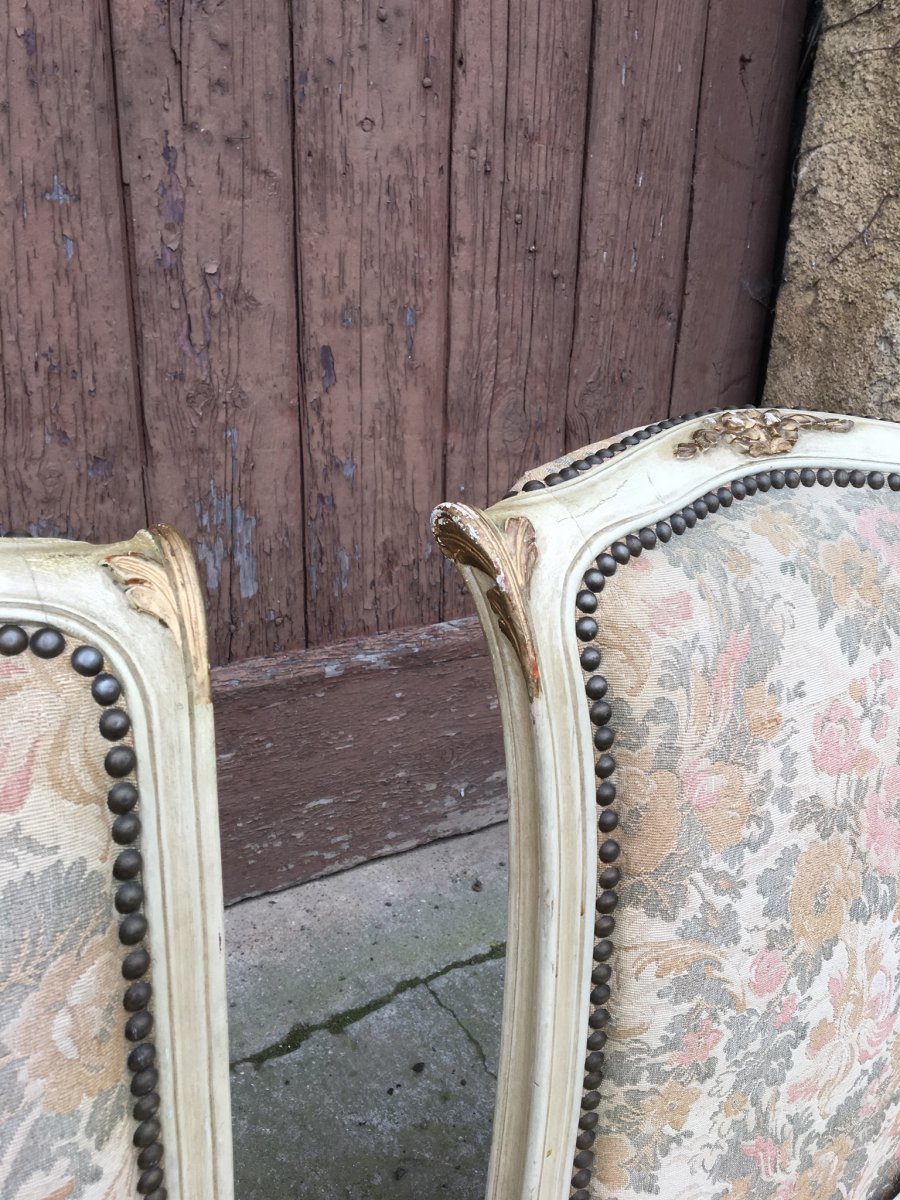 Pair Of Lacquered Low Chairs, Napoleon III-photo-3