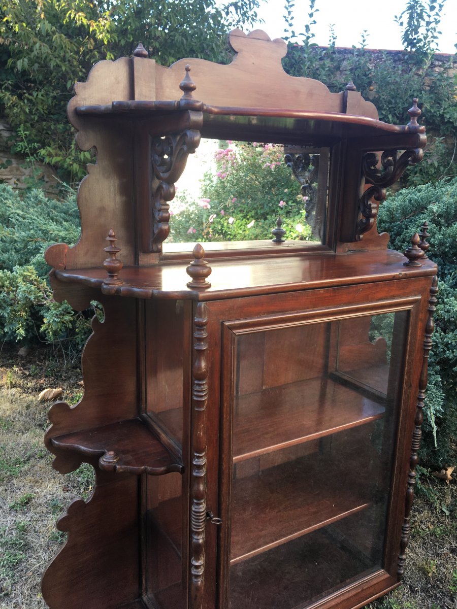 Mahogany Presentation Showcase, Napoleon III Period-photo-1