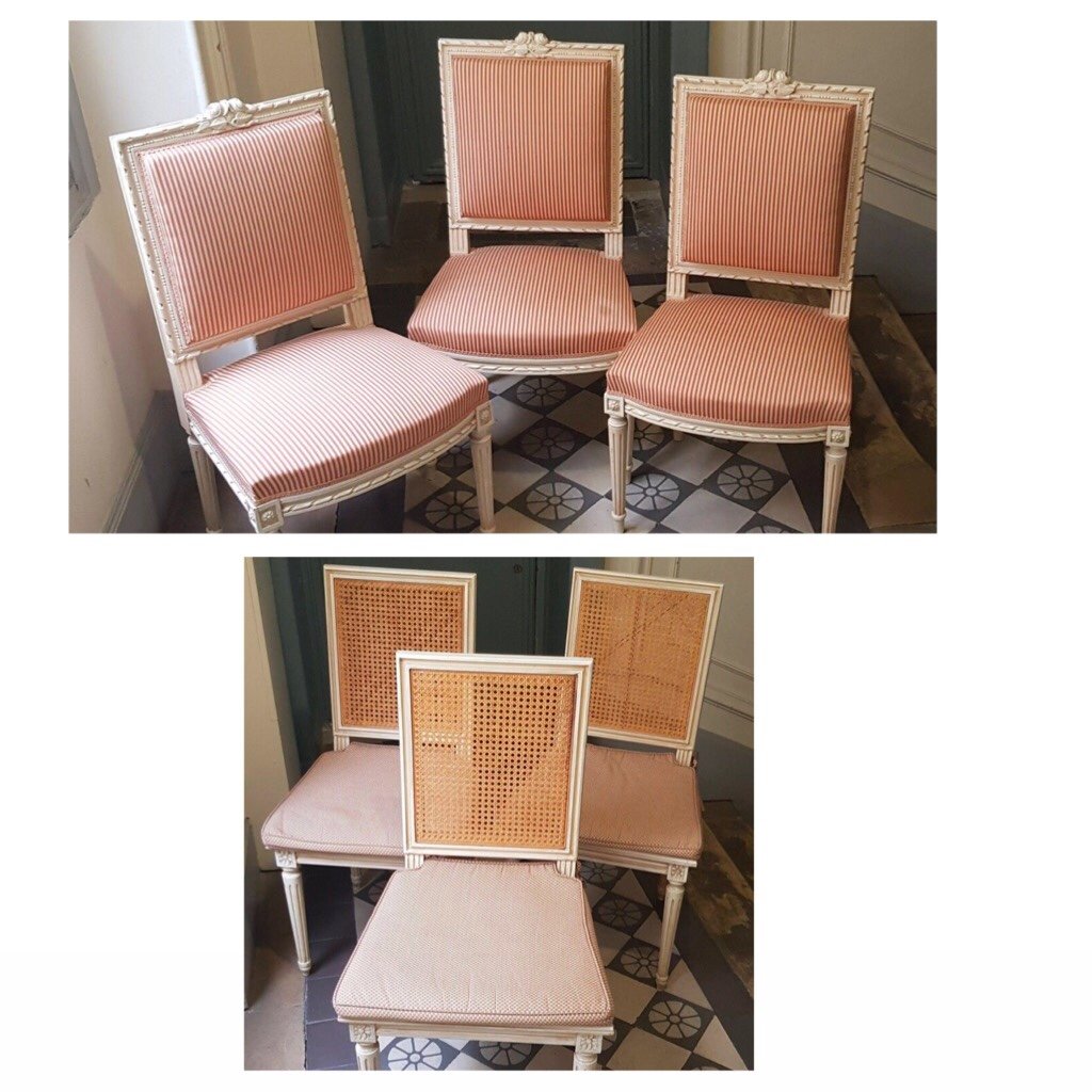 Suite Of Six Louis XVI Style Chairs (2 Models)