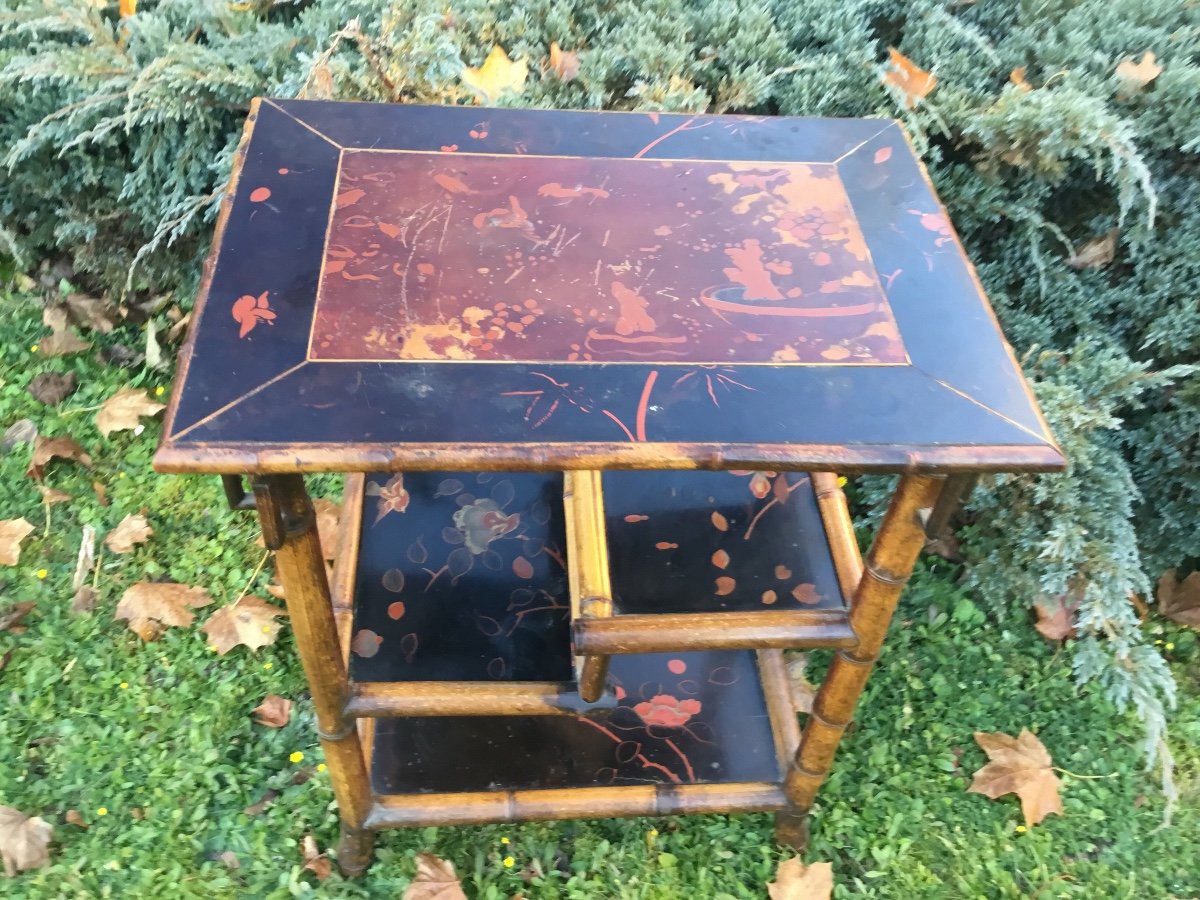 Table De Présentation  En Bambou , Attribuée à La Maison Perret Et Vibert-photo-3