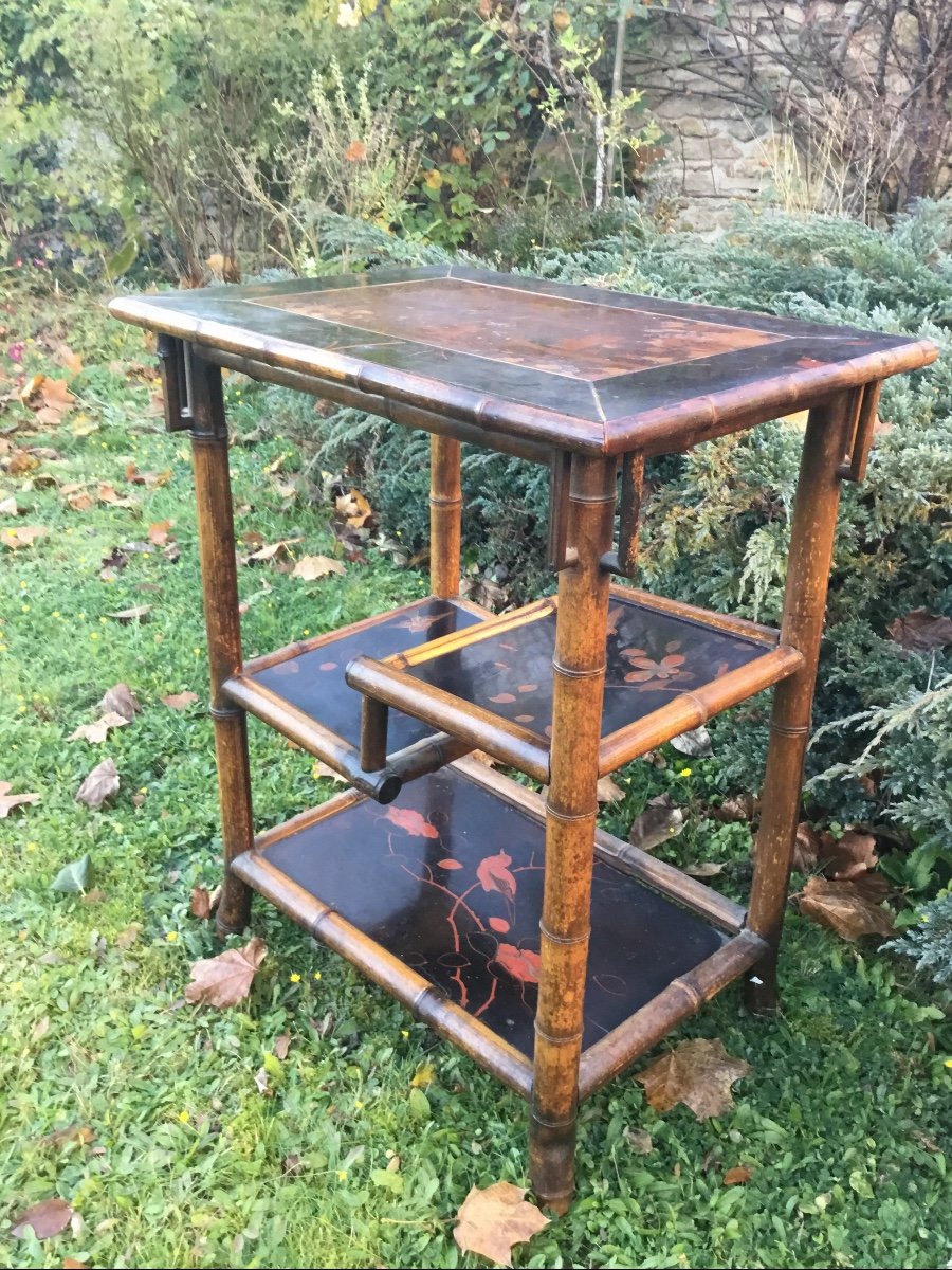 Table De Présentation  En Bambou , Attribuée à La Maison Perret Et Vibert-photo-3