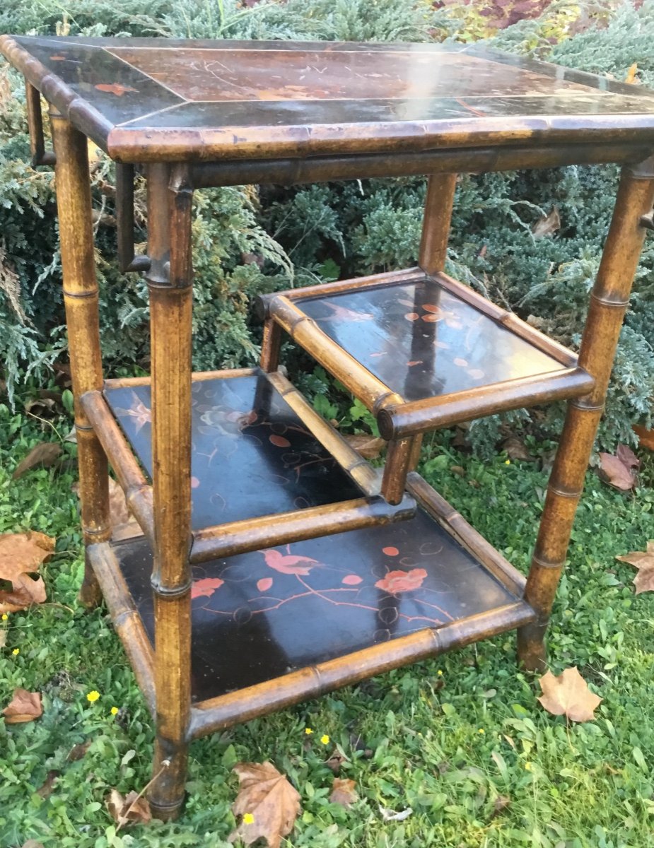 Table De Présentation  En Bambou , Attribuée à La Maison Perret Et Vibert-photo-5