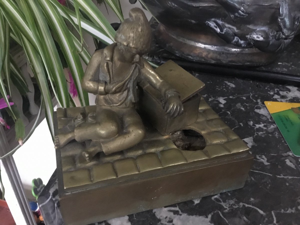 Inkwell In Bronze, Petit Vagabond-photo-2