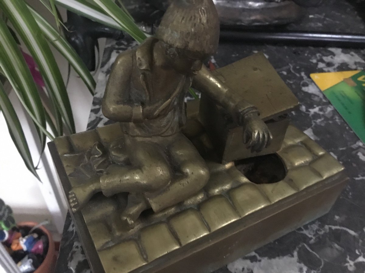 Inkwell In Bronze, Petit Vagabond-photo-2