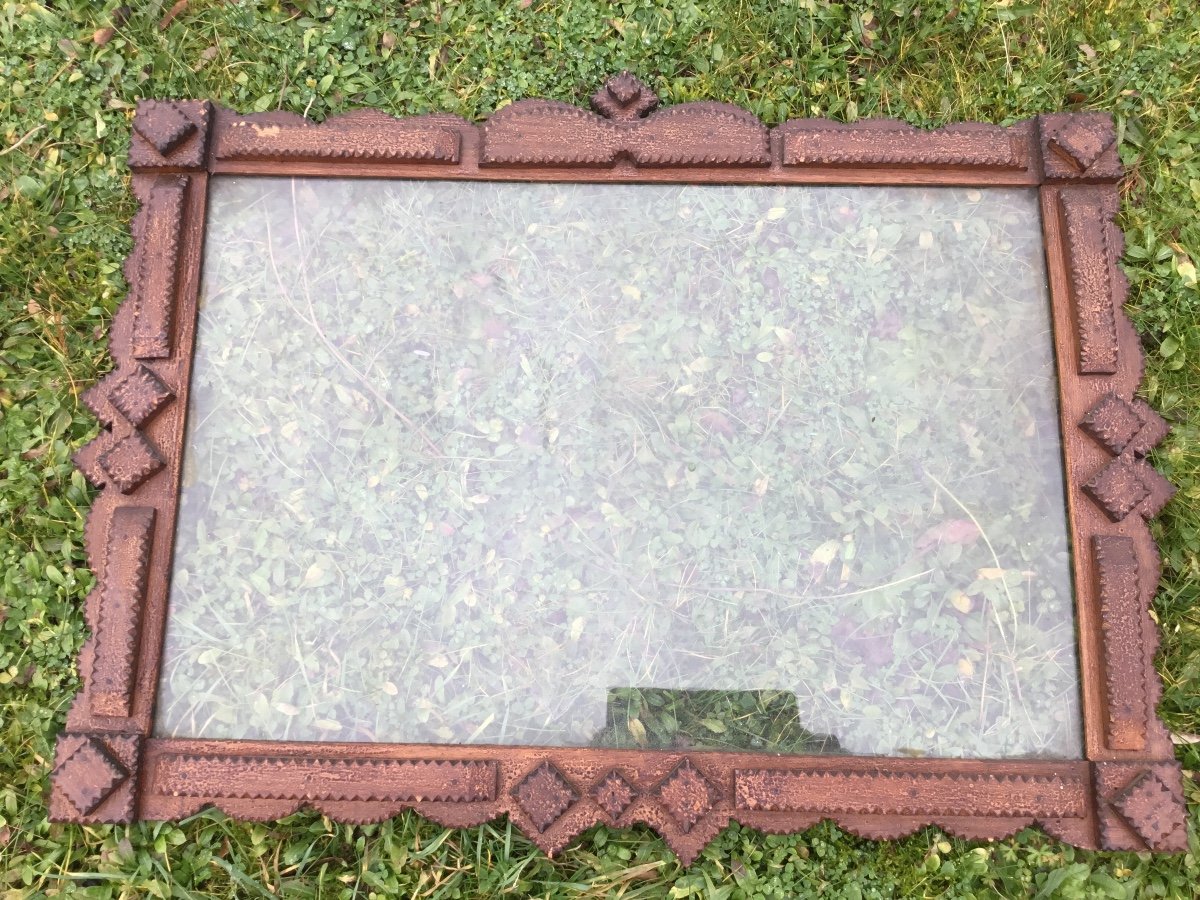 Folk Art, Large Frame With Cut Out Patterns-photo-4