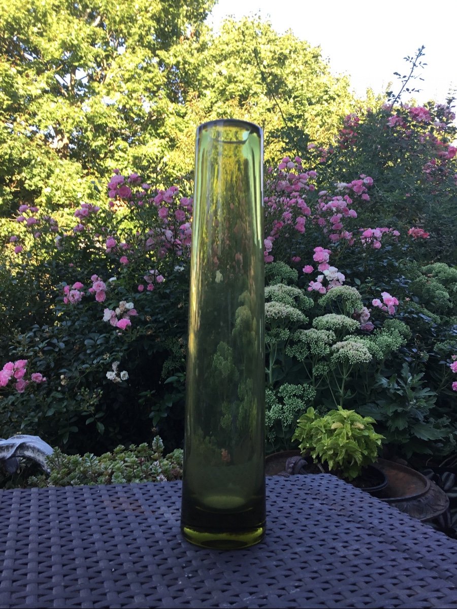 Rare Danish Vase By Per Lütken For Holmegaard, 1950s (37 Cm)-photo-1