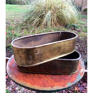 Pair Of Large Copper Planters