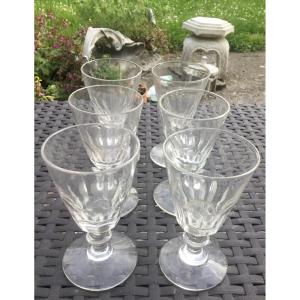 6 Petits Verres Louis Philippe En Cristal