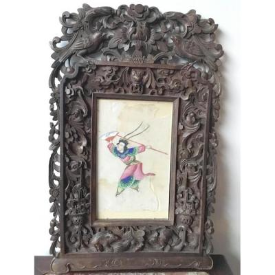 Richly Carved Frame Of Birds, Animals And Flowers, China