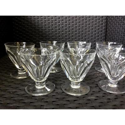 10 Verres En Cristal De Baccarat Modele Talleyrand