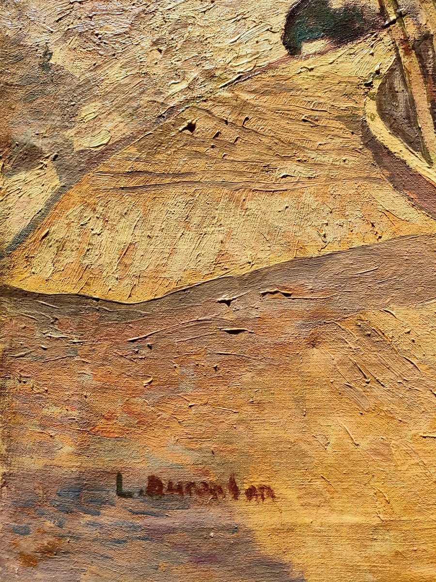 Duranton (xxth), The Hot Furnace Near Allauch, Oil On Canvas Signed-photo-3