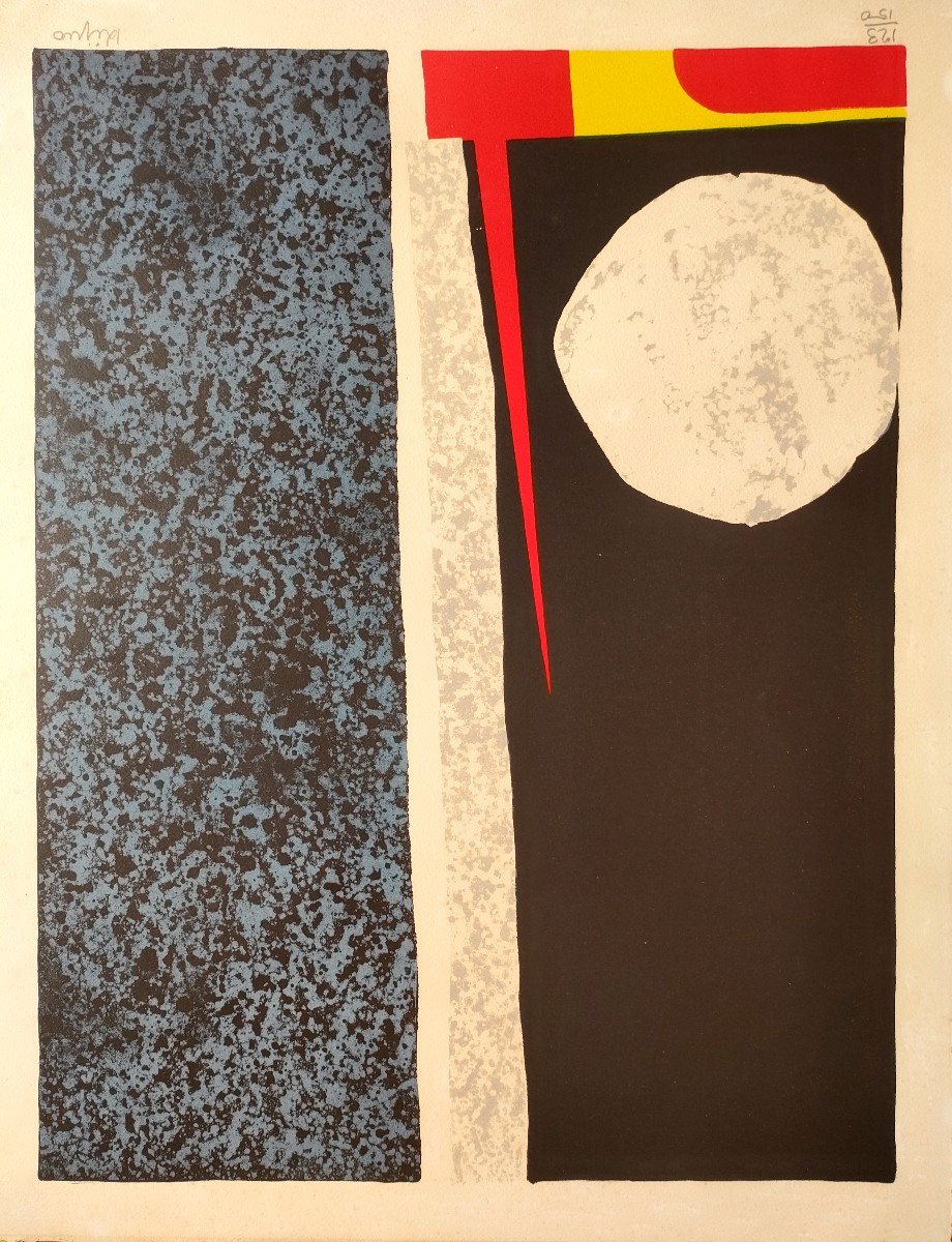 L.kijno (1921-2012), Composition Abstraite, Lithographie Originale Sur Papier, Signée, Numéroté-photo-4