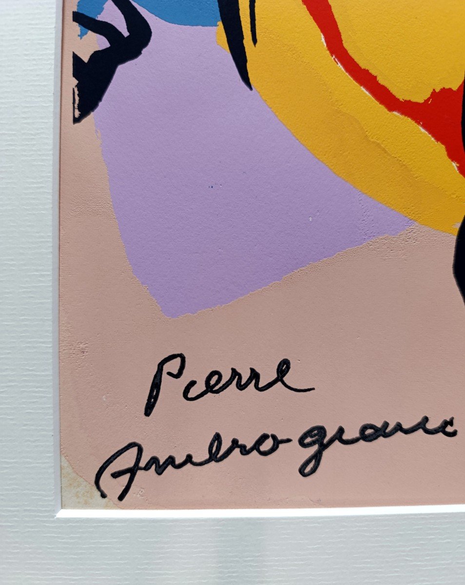 Pierre Ambrogiani (1907-1985), Les Joutes, Gouache Stencil, Signed Lower Left -photo-3