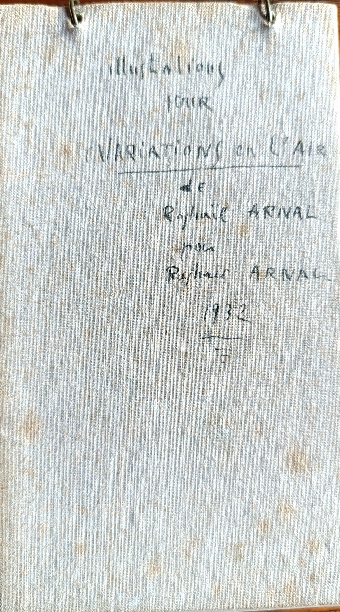 R. Arnal ( 1906-1963), Le Paradis Terrestre, Encre Sur Papier, Signée, Datéee 1932,encadrée-photo-2