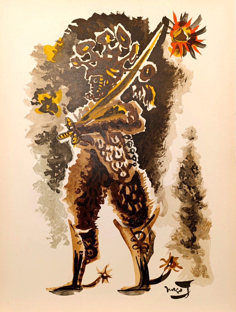 Jean Lurçat (1888-1966), The Knight, Lithograph On Paper.-photo-2