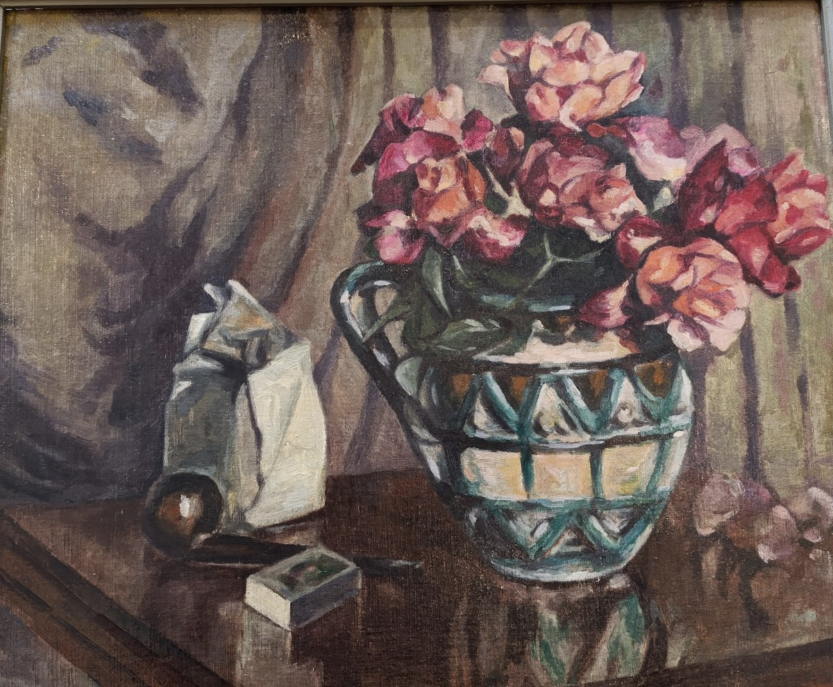 Marcel Bernanose (1884-1952), Le Vase étruque, Huile Sur Panneau Signée, Encadrée