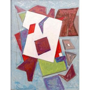 A. Rottenberg (1903-2000), Abstract Composition, Oil On Panel, Signed