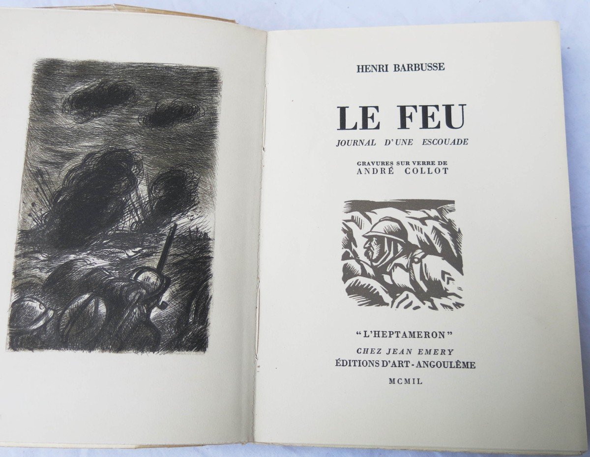 Le Feu, Henri Barbusse, Ill. By André Collot, 2 Vols. 1948-49