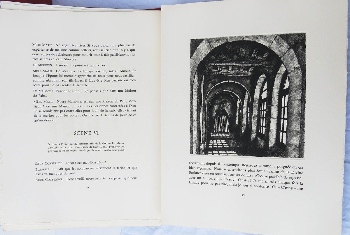 Bernanos Dialogues des Carmélites, gravures de Jacquemin. ACF 1976-photo-3