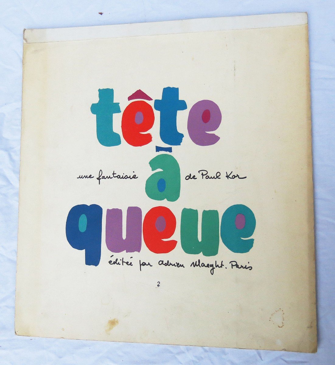 Tête à Queue de Paul Kor. Ed Maeght. 1971