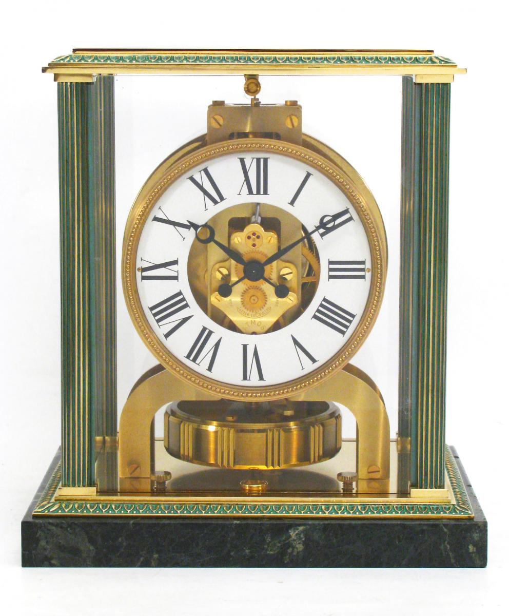  Atmos Jaeger-lecoultre Vendôme Clock, Marble Base-photo-2