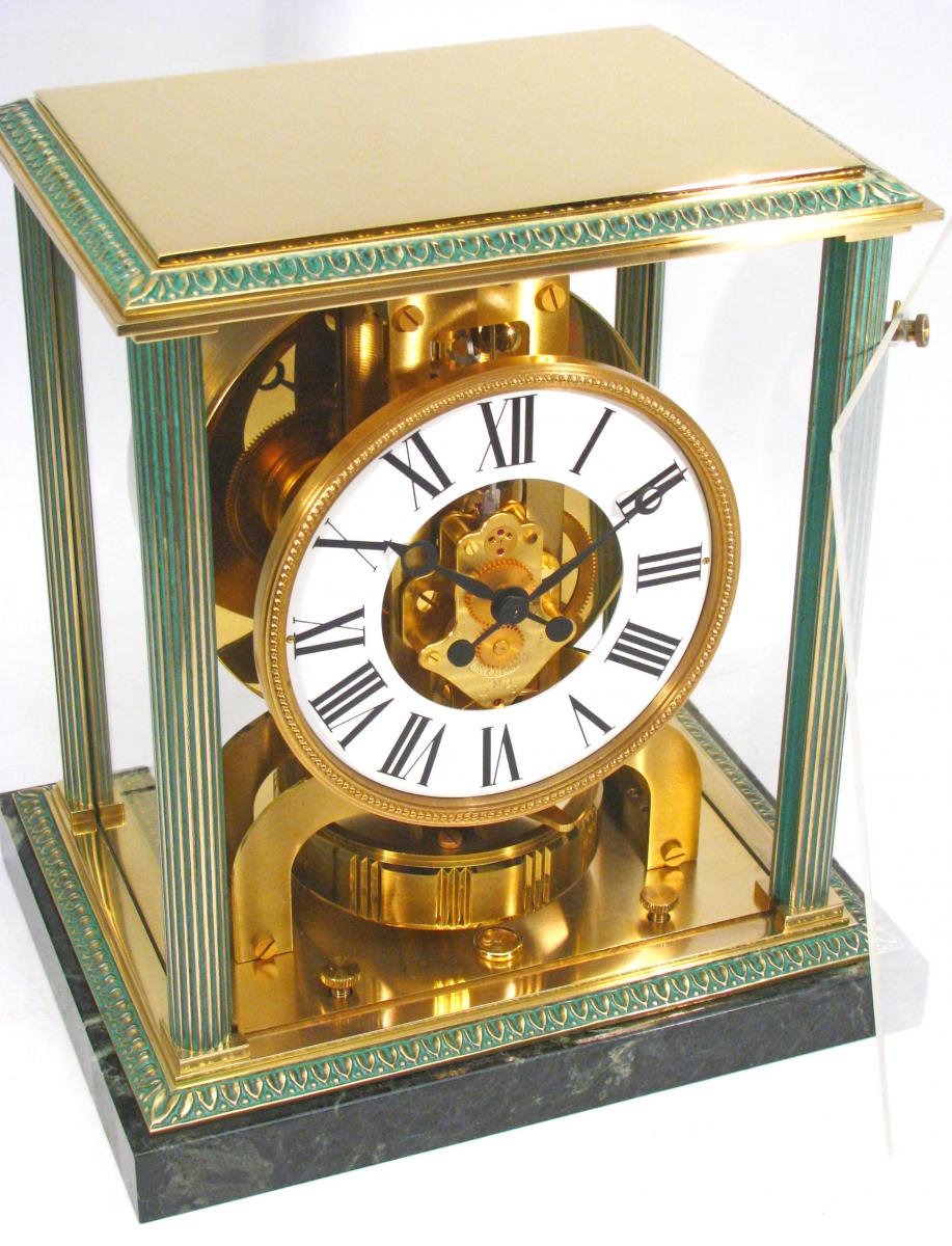  Atmos Jaeger-lecoultre Vendôme Clock, Marble Base-photo-4