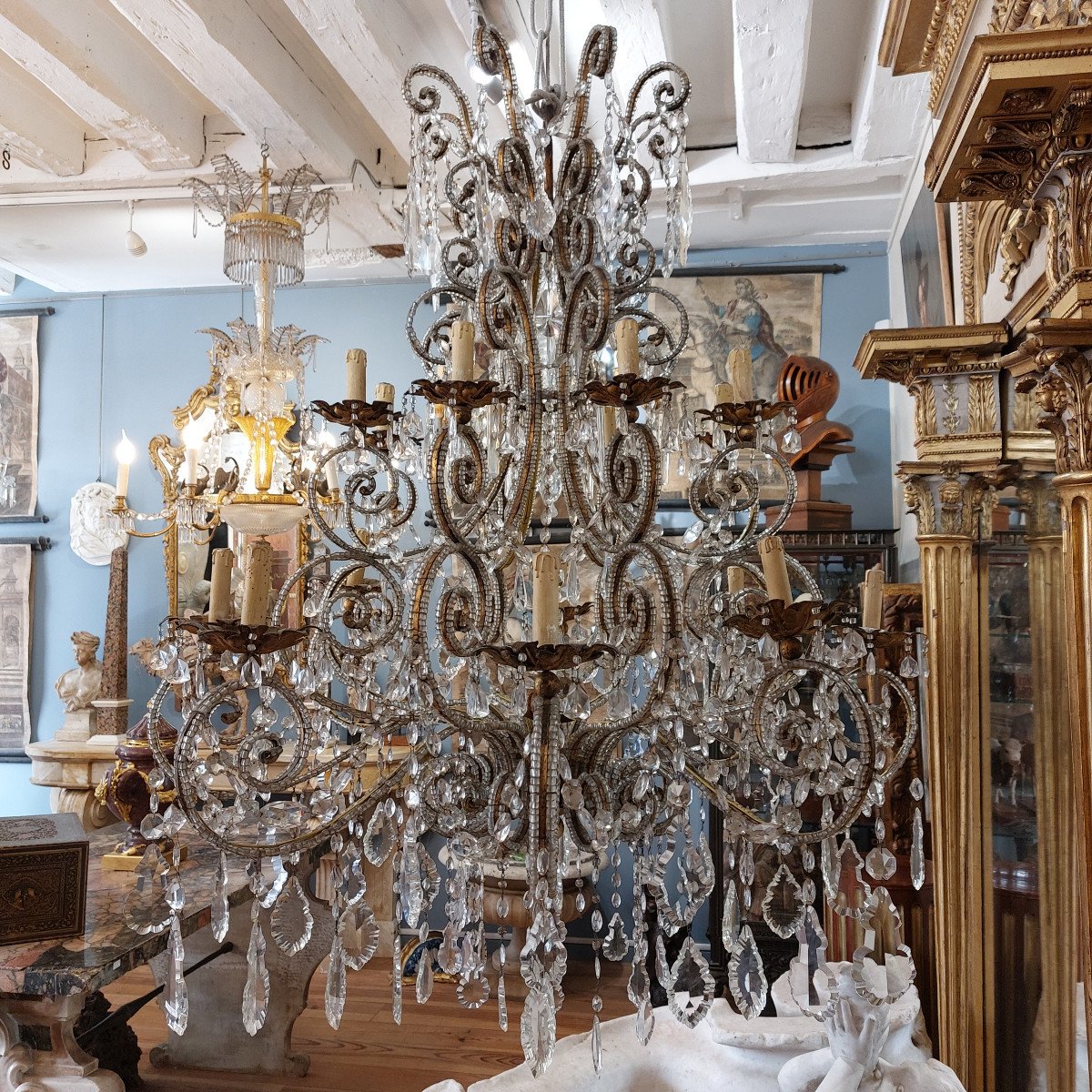 Large Italian Chandelier, 19th Century